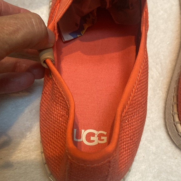 UGG Womens Size 9.5 Luciah Espadrille Stitch Slip Ons Orange - Picture 8 of 10